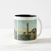 2 Couleurs Tasse Phare de Portland Head (Devant droit)