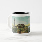 2 Couleurs Tasse Phare de Portland Head (Devant gauche)