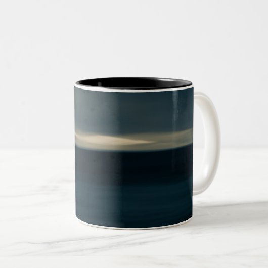 2 Couleurs tasse photo abstraite bleu (Devant droit)