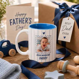 2 Couleurs Tasse Photo Bonne Nuit Papa Personnalisée de Bébé