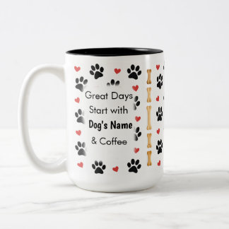 2 Couleurs Tasse photo de chien personnalisée – Photo et de