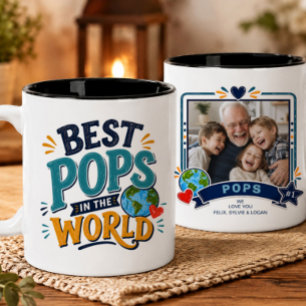 2 Couleurs Tasse Photo Meilleur Papi du Monde