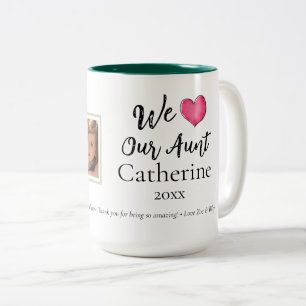 2 Couleurs Tasse photo personnalisée 1 Moderne Nous aimons no