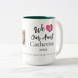 2 Couleurs Tasse photo personnalisée 1 Moderne Nous aimons no