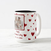 2 Couleurs Tasse photo personnalisée Joyeuse Saint-Valentin (Devant droit)