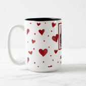 2 Couleurs Tasse photo personnalisée Joyeuse Saint-Valentin (Gauche)