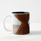 2 Couleurs Tasse photo plage et cap (Gauche)