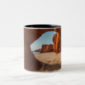 2 Couleurs Tasse photo plage et cap (Centre)