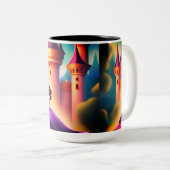 2 Couleurs tasse photo princesse, (Devant droit)