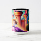 2 Couleurs tasse photo princesse, (Centre)