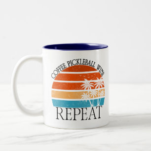 2 Couleurs Tasse Pickleball Vin Répéter Drôle Joueur de Sport