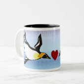 2 Couleurs Tasse - pingouins (Devant gauche)