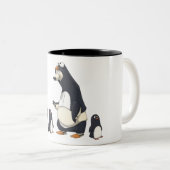2 Couleurs Tasse polaire de pingouin (Devant droit)