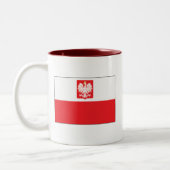2 Couleurs Tasse polonaise de drapeau de faucon (Gauche)