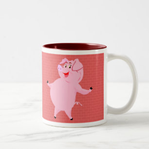 2 Couleurs Tasse - porc de danse