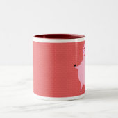 2 Couleurs Tasse - porc de danse (Centre)