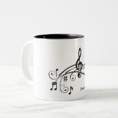 2 Couleurs Tasse pour des pianistes (Devant gauche)