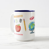 2 Couleurs Tasse pour Enseignant - Cadeau d'Appreciation pour (Devant gauche)