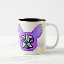 Tasse pourpre de bouledogue français