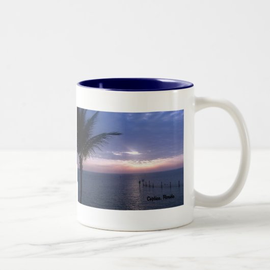 2 Couleurs Tasse pourpre de coucher du soleil (Droit)