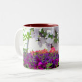 2 Couleurs Tasse pourpre de profusion (Devant gauche)