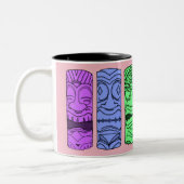2 Couleurs Tasse principale de Tiki d'art de bruit (Gauche)