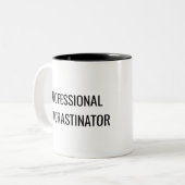 2 Couleurs Tasse Procrastinateur Professionnel – Cadeau d'hum (Devant gauche)