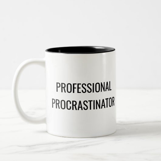 2 Couleurs Tasse Procrastinateur Professionnel – Cadeau d'hum (Gauche)