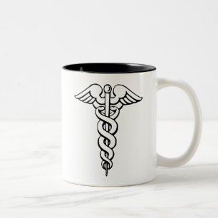 2 Couleurs Tasse professionnelle symbole caducée médical