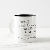 2 Couleurs TASSE PSALM 46:10 - Café (Devant gauche)