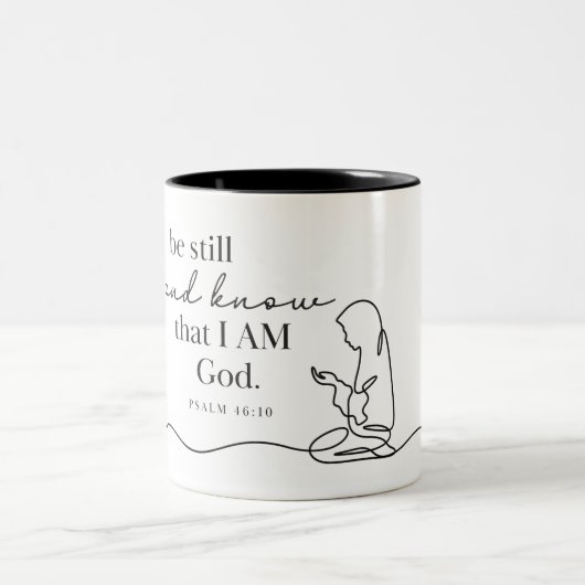 2 Couleurs TASSE PSALM 46:10 - Café (Centre)