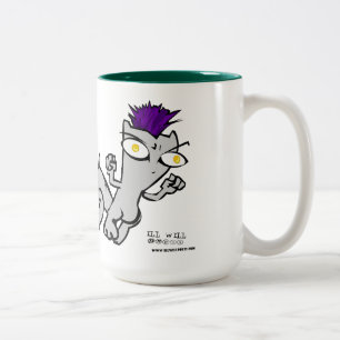 2 Couleurs Tasse punk de Begley de folie d'écureuil