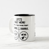 2 Couleurs Tasse quotidienne de menu (Devant gauche)