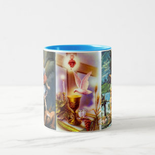 2 COULEURS TASSE RELIGIEUSE D'ILLUSTRATION