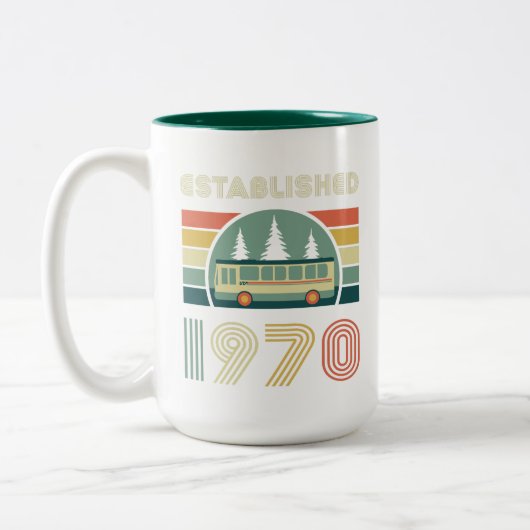 2 Couleurs Tasse Rétro Créée en 1970 (Gauche)