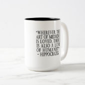 2 Couleurs Tasse (RN) d'infirmier autorisé, avec la citation (Devant droit)