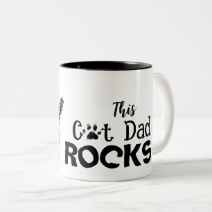 2 Couleurs Tasse Rockin' Cat Dad
