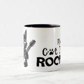 2 Couleurs Tasse Rockin' Cat Dad (Centre)