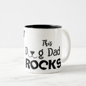 2 Couleurs Tasse Rockin' Dog Dad (Devant droit)