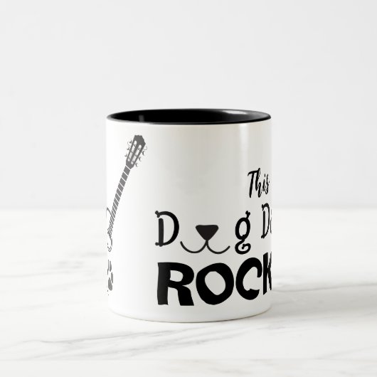 2 Couleurs Tasse Rockin' Dog Dad (Centre)