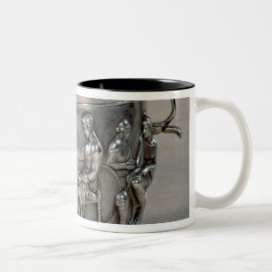 2 Couleurs Tasse romaine de boissons d'argent-jeune truie