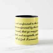 2 Couleurs Tasse Romains 12:2 (Centre)
