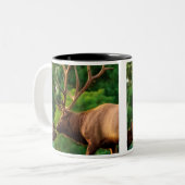 2 Couleurs Tasse romantique d'élans (Devant gauche)