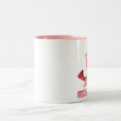 2 Couleurs Tasse rosâtre de vague (Centre)