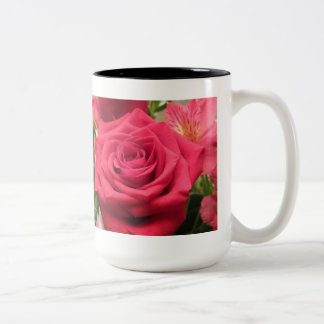 2 Couleurs Tasse rose de beauté intemporelle