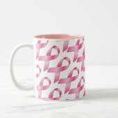 2 Couleurs Tasse rose de conscience de cancer du sein (Gauche)