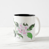 2 Couleurs Tasse rose de fleur (Devant droit)