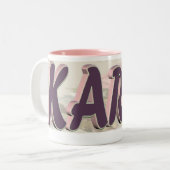 2 Couleurs Tasse rose de Karen (Devant gauche)