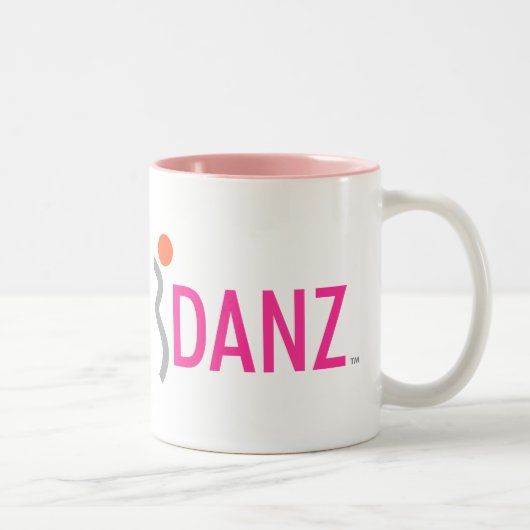 2 Couleurs tasse rose de logo d'iDANZ (Droit)