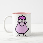 2 Couleurs Tasse rose de moutons (Gauche)